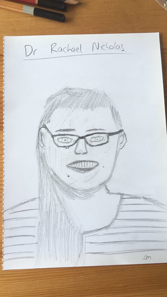 When me and Olly decided to do portraits of each other for something to do and he drew this (actually quite accurate) picture of me. We never did that again.