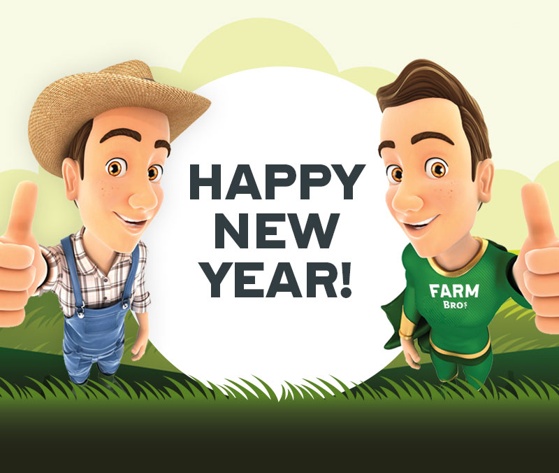 From our homes to yours, best wishes for the New Year from everyone at Farm Bros. 🚜🥳