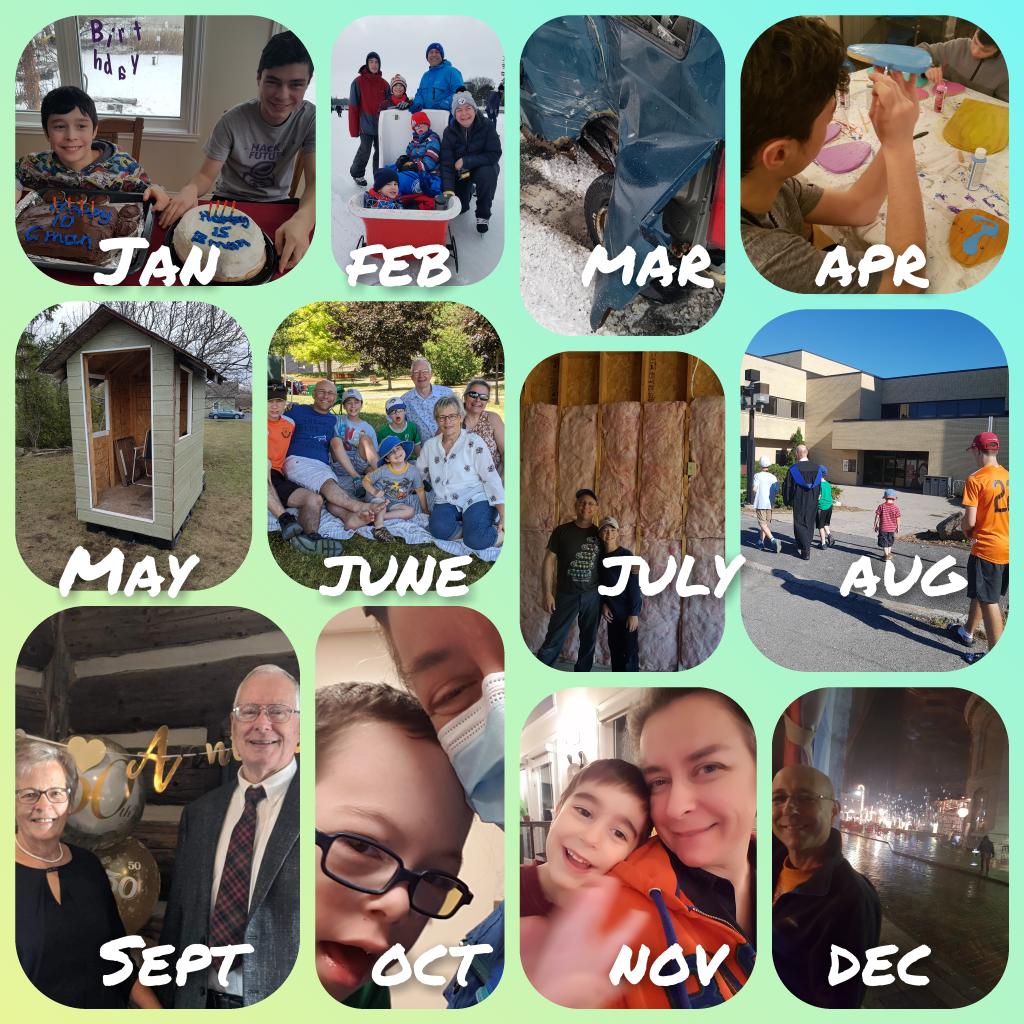 nina_vanputten's tweet photo. Goodbye 2020! Our Van Clan's year in review (the whole story is on FB, this is the Twitter version):
2020 was good and bad.
#birthdaymonth #rideaucanal #marchstinks #eastercraft #renewed #FathersDay #diy #SPU_MRE #50th #CHEO #babyboy #Kingston
@vanputteng and I wish you all well! https://t.co/ggZENywAUM