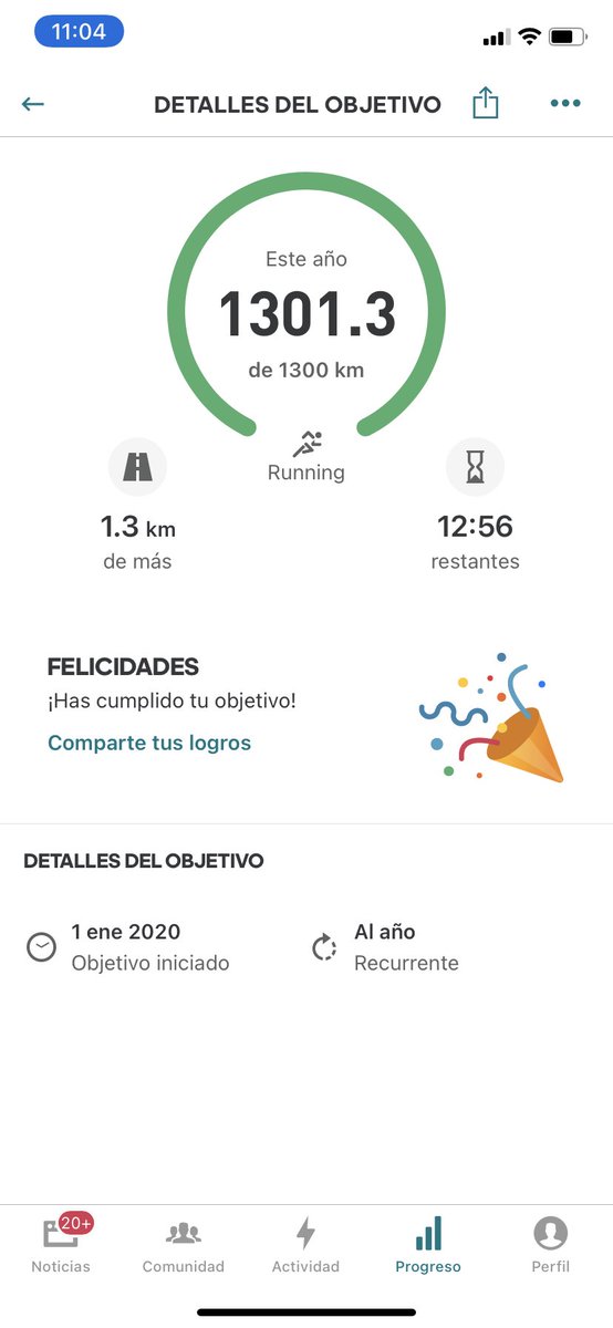 SerLibreMexico's tweet photo. Termino el año !!! #MetaSuperada #YoElegiCorrer #Record2020 https://t.co/mZv4fLvrBb