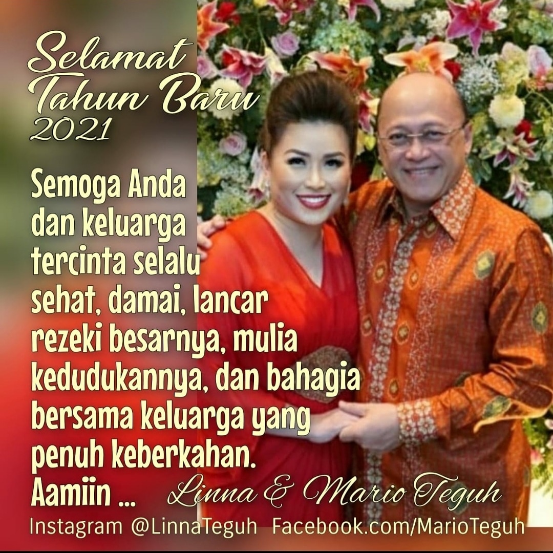 marioteguh's tweet photo. Aamiin ... 🙏💖🙏

Selamat tahun baru 2021 dan salam sayang dari Ibu Linna dan saya. 🙏💖🙏

#tahunbaru #2020 #2021 #MarioTeguh #LinnaTeguh #Bandung #wheninBandung #senja #langit #motivator #motivasi #semoga https://t.co/z8kVymfjYT