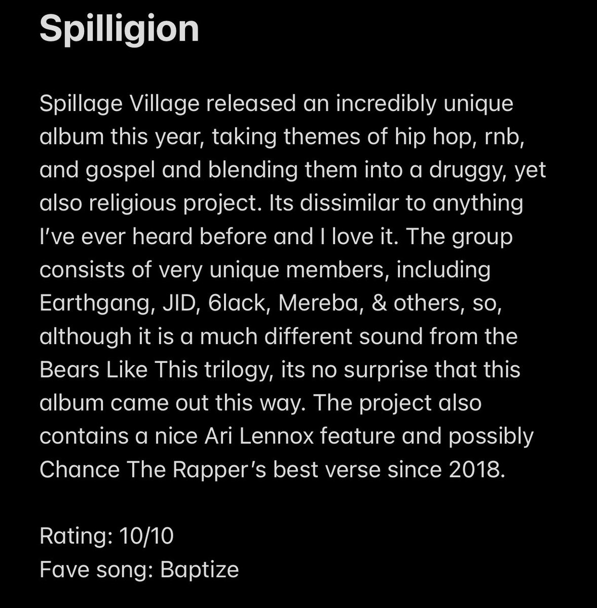 3. Spillage Village - Spilligion