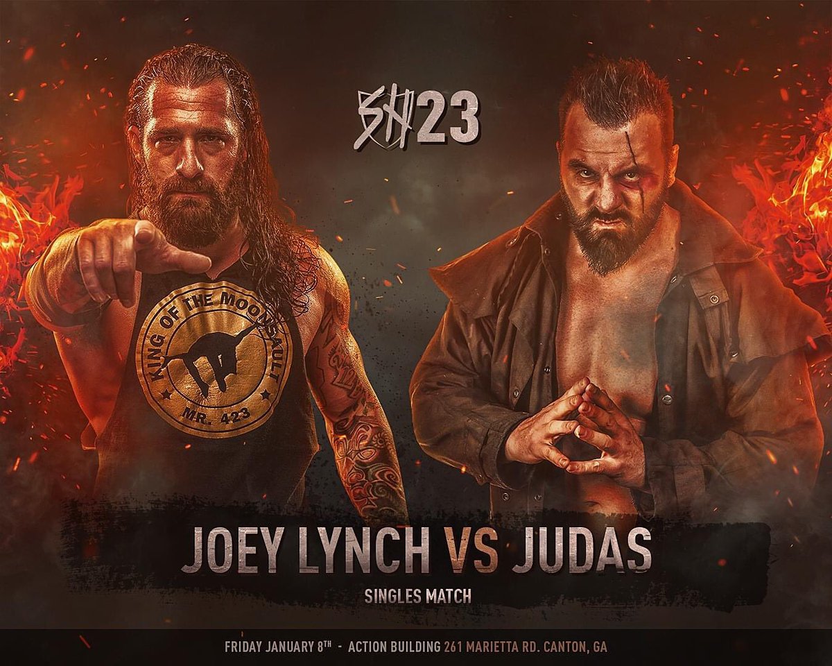 SHonorWrestling's tweet photo. On January 8th at #SHW23, one half of the #SHW Tag Team Champions, @TheJoeyLynch20, will battle the returning Judas of Lethal Poison!

Tickets available at the door the night of the show starting at 5pm, doors open at 7pm, bell time at 8pm! You DO NOT want to miss this show! https://t.co/oxkxHwnP9a