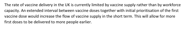 ...JCVI says you can generally expect better immune response to a booster when it comes a bit later. That can't address immunity in the interval in the absence of trials designed to test this theory. They're recommending this because of short-term lack of vaccine doses...4/5