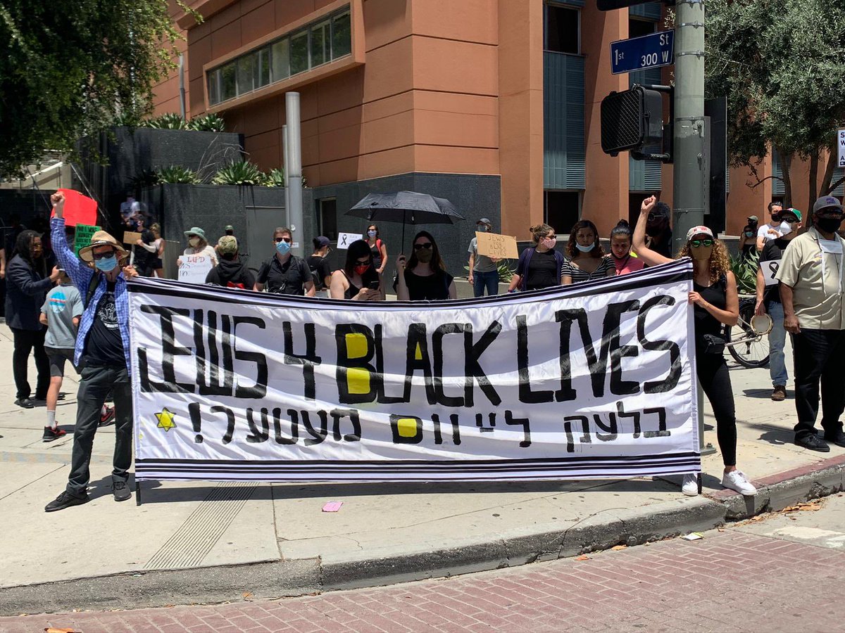 Matt: Since the Summer we’ve joined with  @Jews4BlackLives , in solidarity with  @BLMLA and  @PplsCityCouncil, to honor George Floyd at the June 8 memorial procession, demand that  #JackieLaceyMustGo on  #TishaBAv, and successfully  #BlockGarcetti from Biden's cabinet!  @AdlerTara