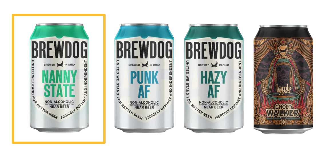 Of the  @BrewDog AF series that I tried, Nanny State was my favorite of the set for a light crisp beer but if I wanted something bolder in hop flavor, I went for an IPA in the Athletic line or Brooklyn’s. Attn:  @Etche_homo - maybe try Mikkeller’s if that’s available to you?