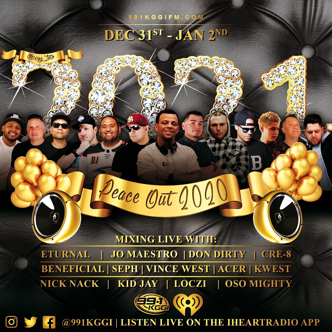 My last mix for 2020 today from 4pm-6pm on <a href="/991kggi/">99.1 KGGI</a>