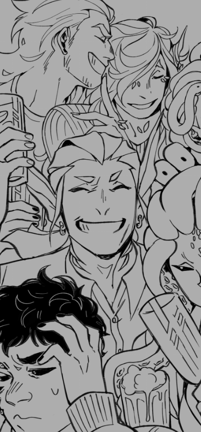 wip of a new year picture i finish tomorrow <3 