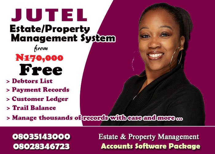 Webdevs27's tweet image. Free Estate Management Software. Features include
1 Subscribers Details
2 Debtors list
3 Individual Payment Ledger
4 Trial Balance
5 Receipt generation
6 View defaulting subscribers
7 Detect wrong postings
8 Property allocation reports
... and morre.
Follow us for free download