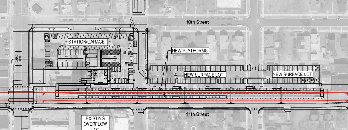 But the South Shore is evolving. Other street running was eliminated over time by moving the line. And now Michigan City is in line. The line will stay roughly where it is, but street lanes and crossings will be closed to give it its own space and build a full station.