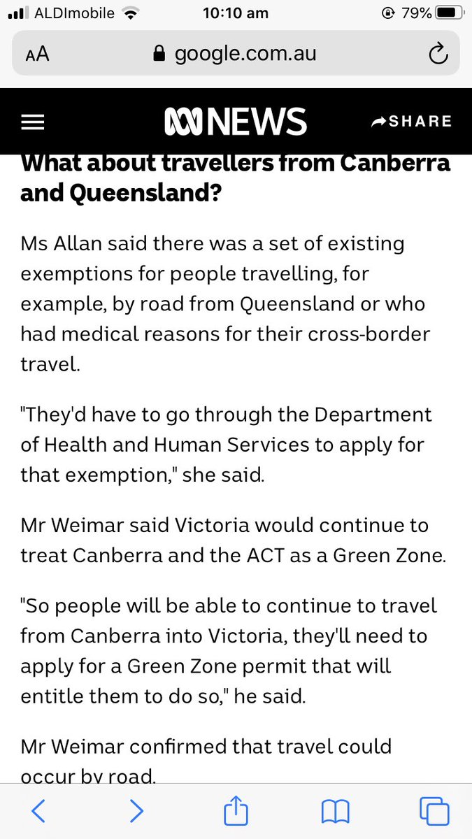 Covid hotline told me last night that traveling from ACT to Vic (involved going through NSW) was not allowed .... get your messages clear and consistent 😡🤬