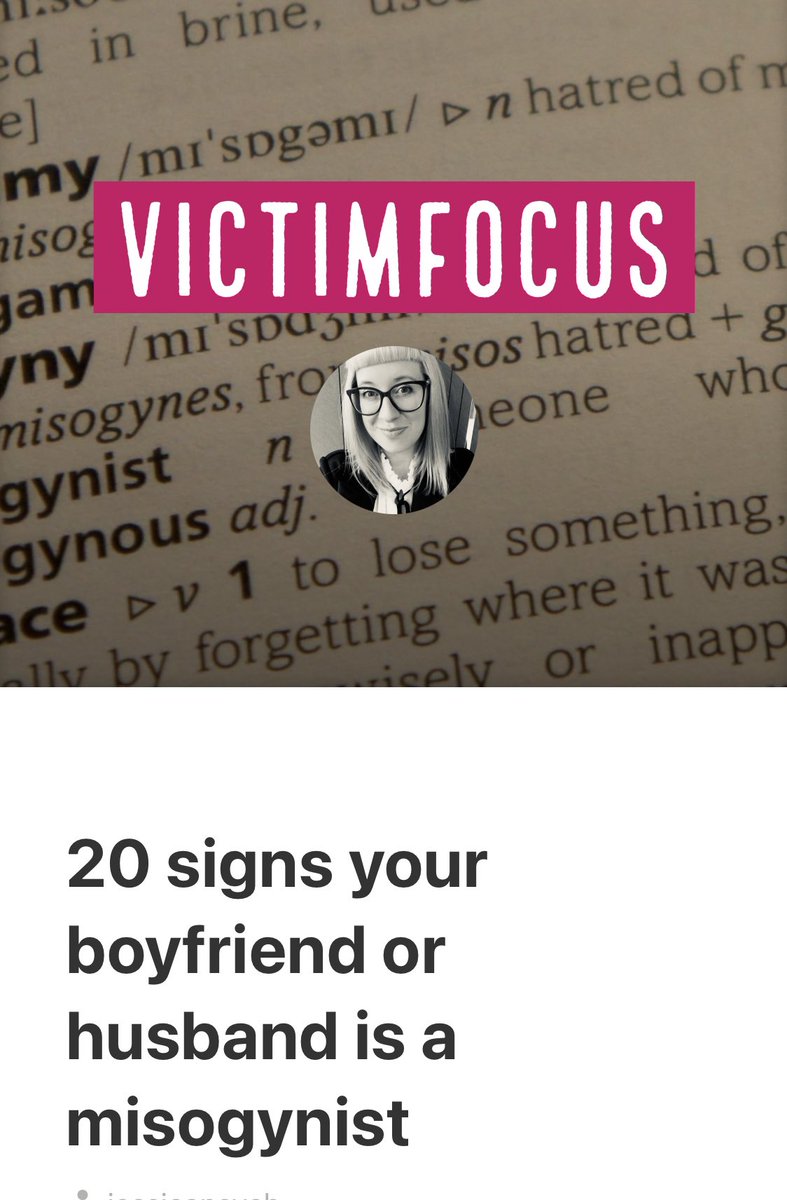 4.  https://victimfocusblog.com/2020/04/10/20-signs-your-boyfriend-or-husband-is-a-misogynist/