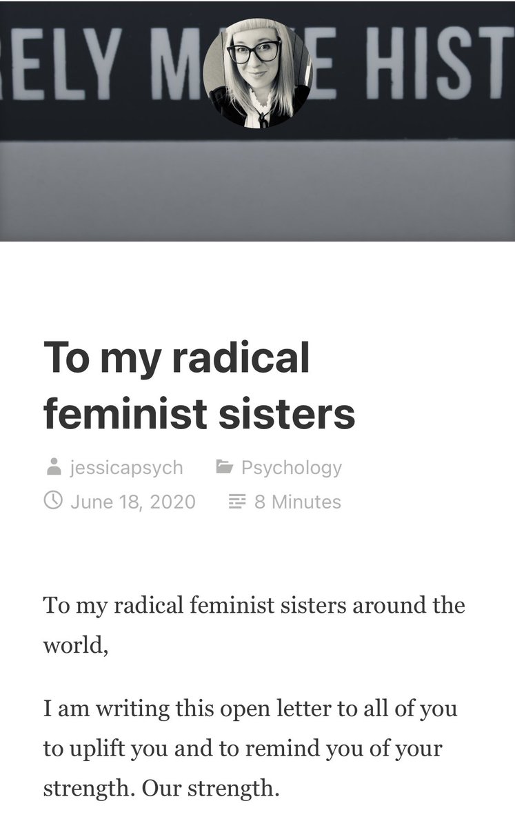6.  https://victimfocusblog.com/2020/06/18/to-my-radical-feminist-sisters/