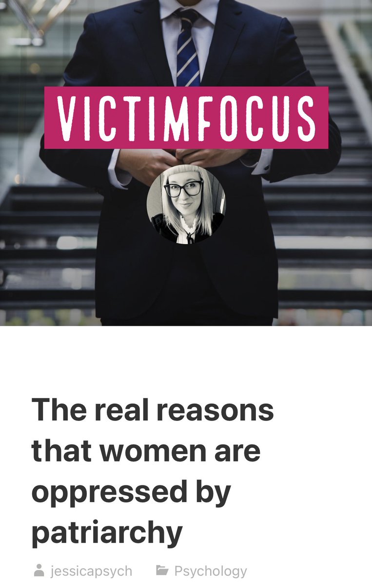 8.  https://victimfocusblog.com/2020/08/14/the-real-reasons-that-women-are-oppressed-by-patriarchy/
