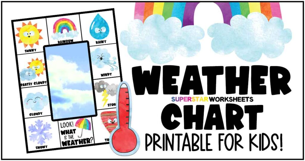 preschoolmom com on twitter free printable weather chart for kids great for your preschool classroom this weather chart allows your students to view and report the weather each morning great for your morning