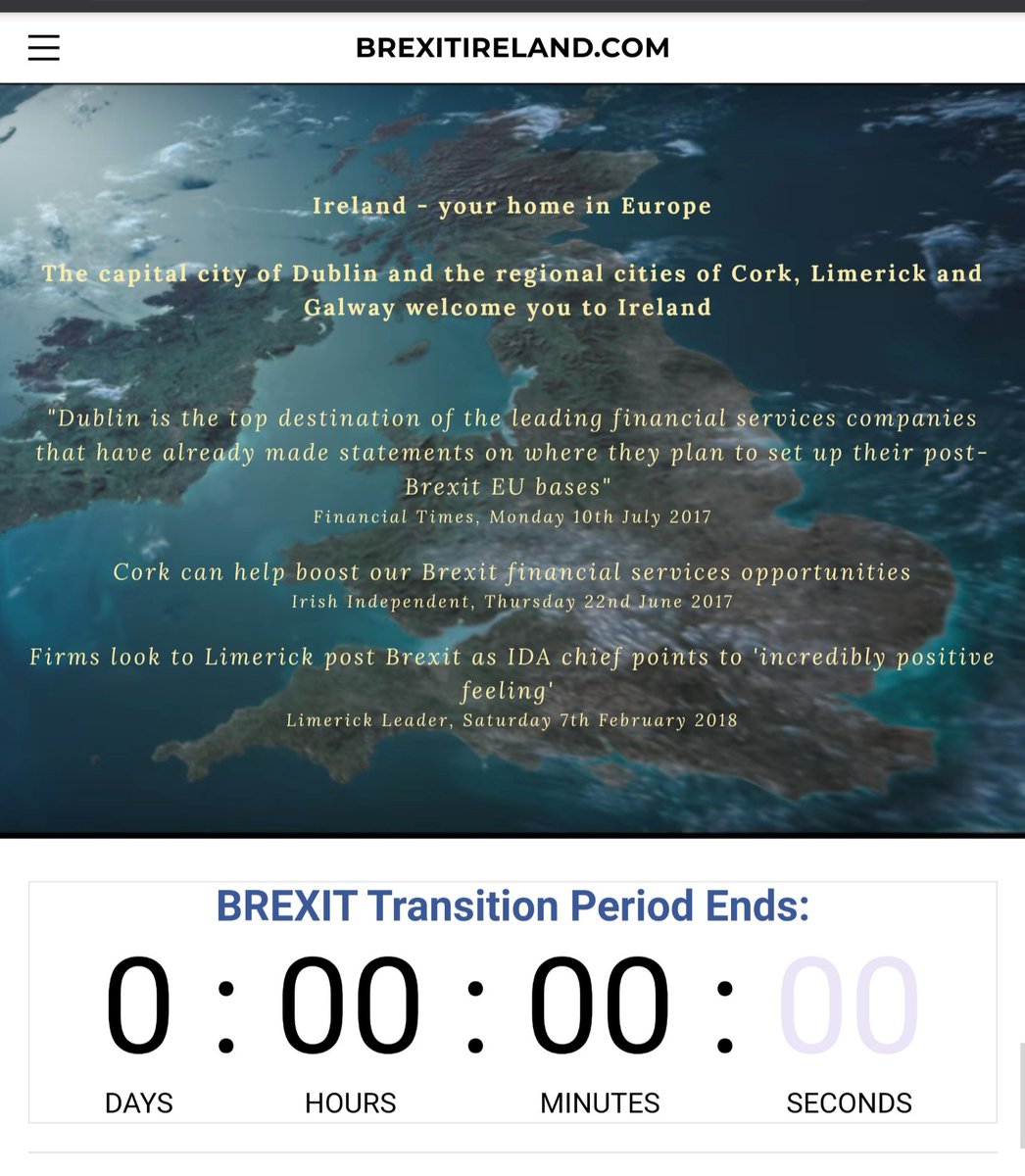 BrexitIRL's tweet photo. Upset with 11pm #Brexit tonight? Set up in Ireland to be part of the EU while enjoying the long standing trade, business, social and cultural ties between the 🇬🇧 and 🇮🇪!

#BrexitReality https://t.co/iZtEveD6cN