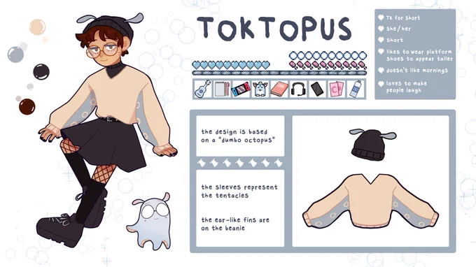 I finally finished a ref for my online persona ☺️ 