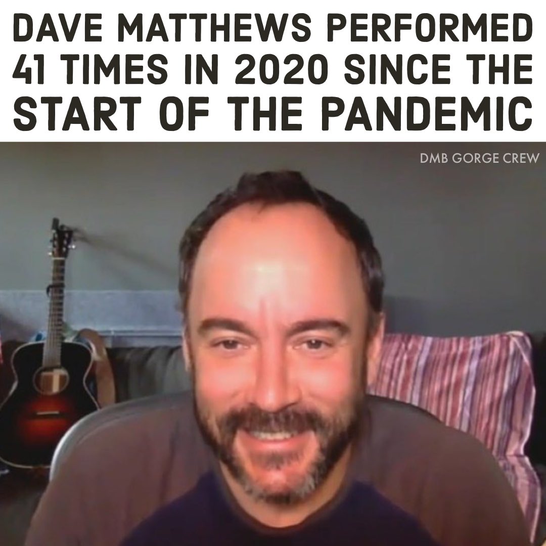 DMBGorgeCrew's tweet image. As if you couldn’t love him more…From March 12th 2020 through the end of the year, Dave Matthews performed 41 times lending his talents to raise much needed funds for so many charities while giving his fans the music they craved this year.  Thank you Dave.

@davematthewsbnd
