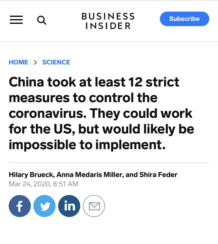 #9: Early COVID coverage I tried to cut some slack on early coronavirus predictions. But it’s worth reflecting on the way we talked about the virus back when it first started & how many people were so confidently wrong, like  @Slate,  @USATODAY,  @thehill &  @businessinsider.