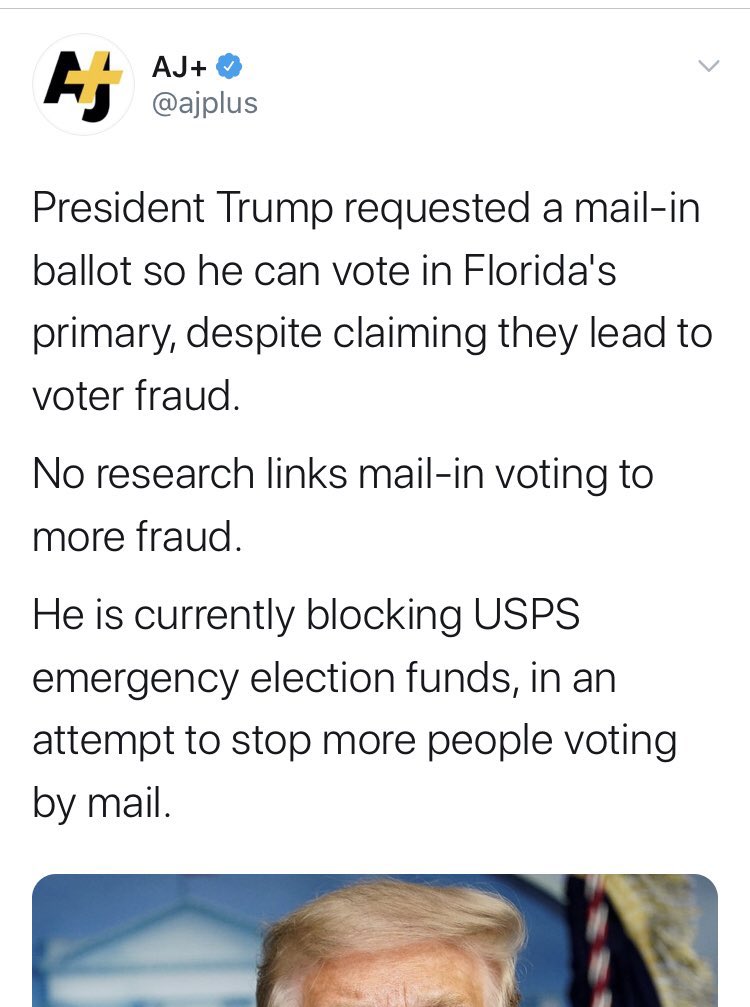 THREADThe Year’s Worst Media Moments: 2020 EditionBelow is a top 10 of common media takes & narratives that aged, well, imperfectly.Starting w/ #10: remember when Trump was going to use the Post Office to steal the election?  @JoyAnnReid,  @VICE,  @ajplus &  @ananavarro do.
