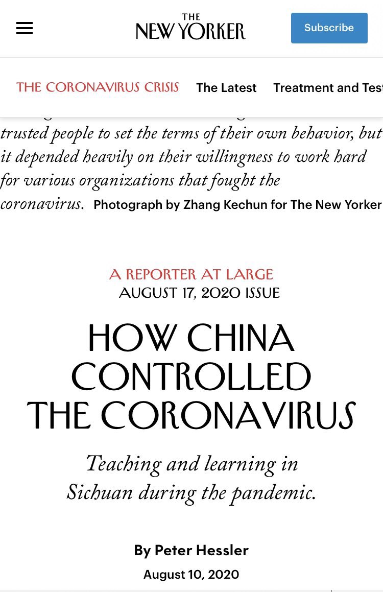 #4: Defending ChinaWhile there may be some deserved slack for the early coverage of coronavirus in general, there’s no excuse for parroting Chinese Communist Party propaganda. But that’s exactly what  @NewYorker,  @qz,  @CNN and  @YahooNews (wtf with this headline??) did.