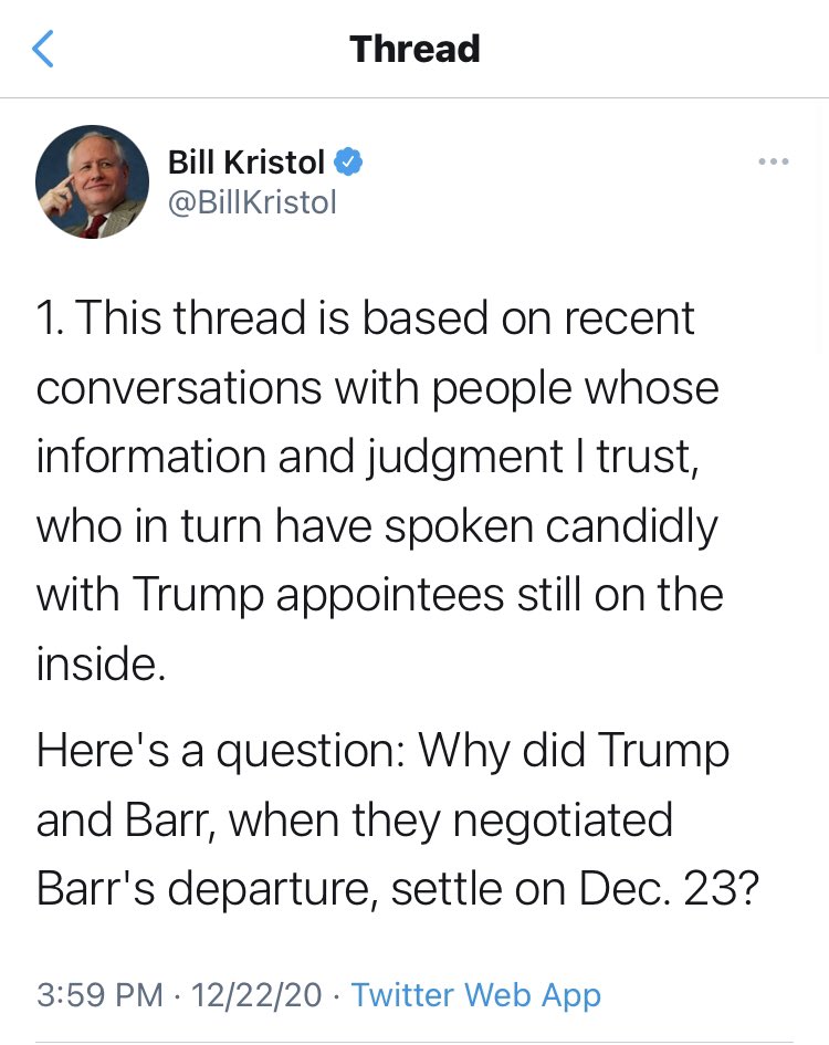 Honorable Mention: whatever this was from  @BillKristol. Still trying to sort through this one, but I couldn’t leave it out, especially after he doubled down on it today. No Insurrection Act yet, anyway.