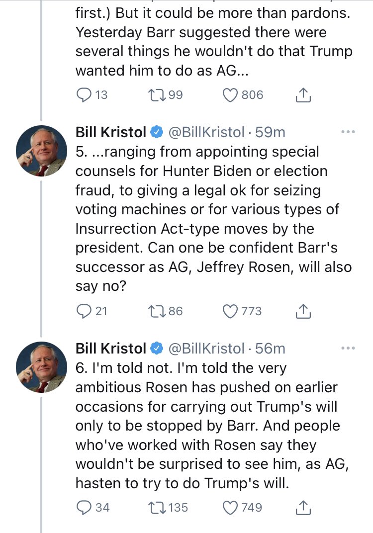 Honorable Mention: whatever this was from  @BillKristol. Still trying to sort through this one, but I couldn’t leave it out, especially after he doubled down on it today. No Insurrection Act yet, anyway.