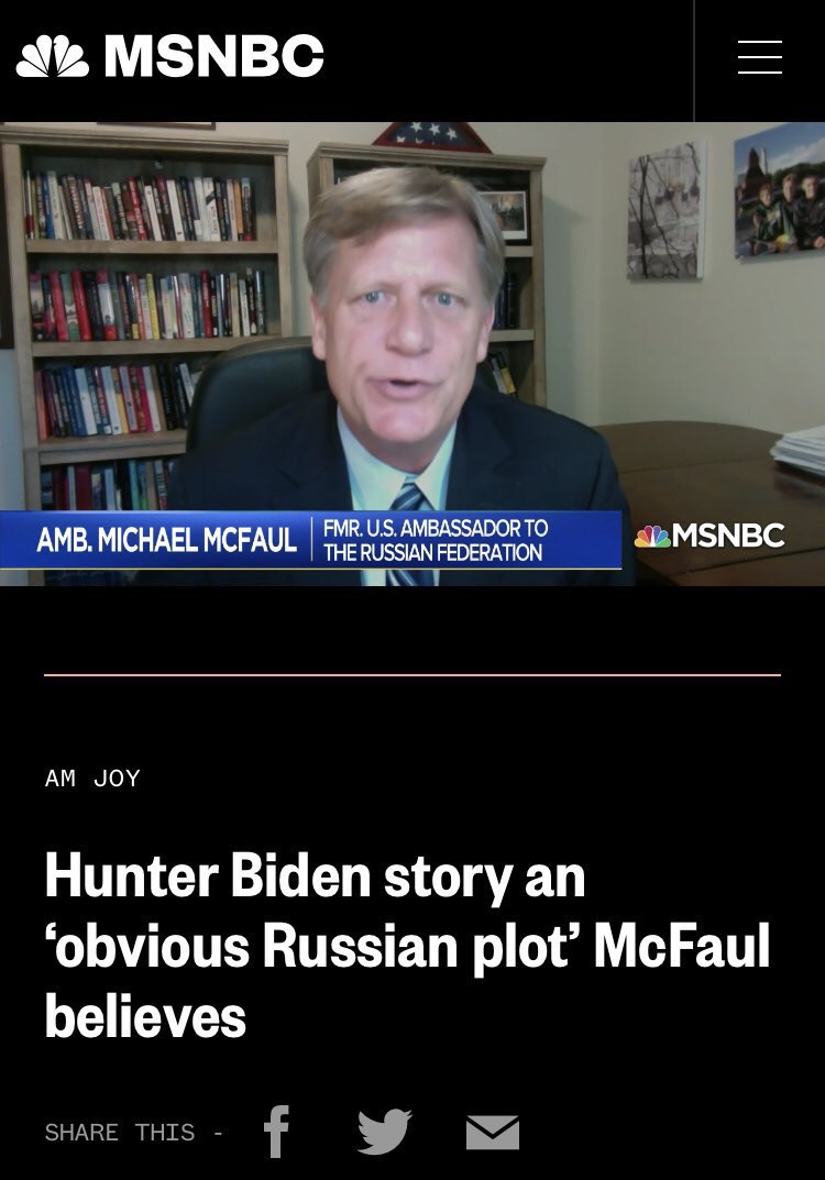 #3 Hunter’s laptopWhile much of the Russia story was prior to 2020, we got one notable entry: the idea, absent evidence, that Joe Biden’s son Hunter’s laptop was Russian disinformation & not to be reported on. The news blew up weeks later. @NPR,  @MSNBC,  @CNN &  @JoyAnnReid.