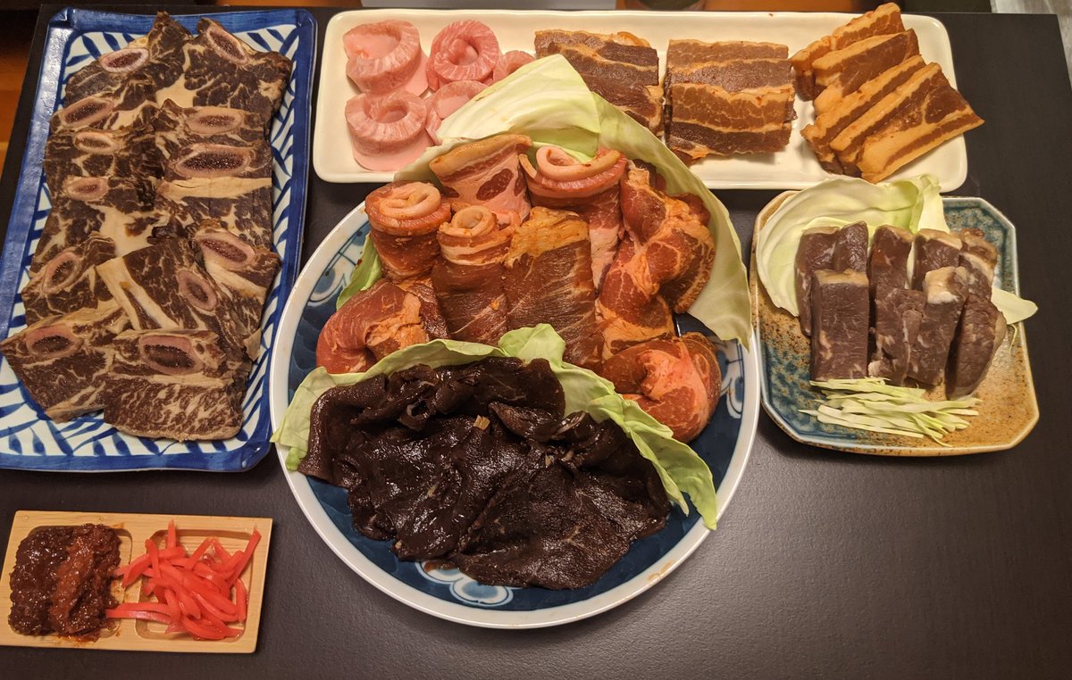 My New Years Eve Korean BBQ spread.I may have overdone it