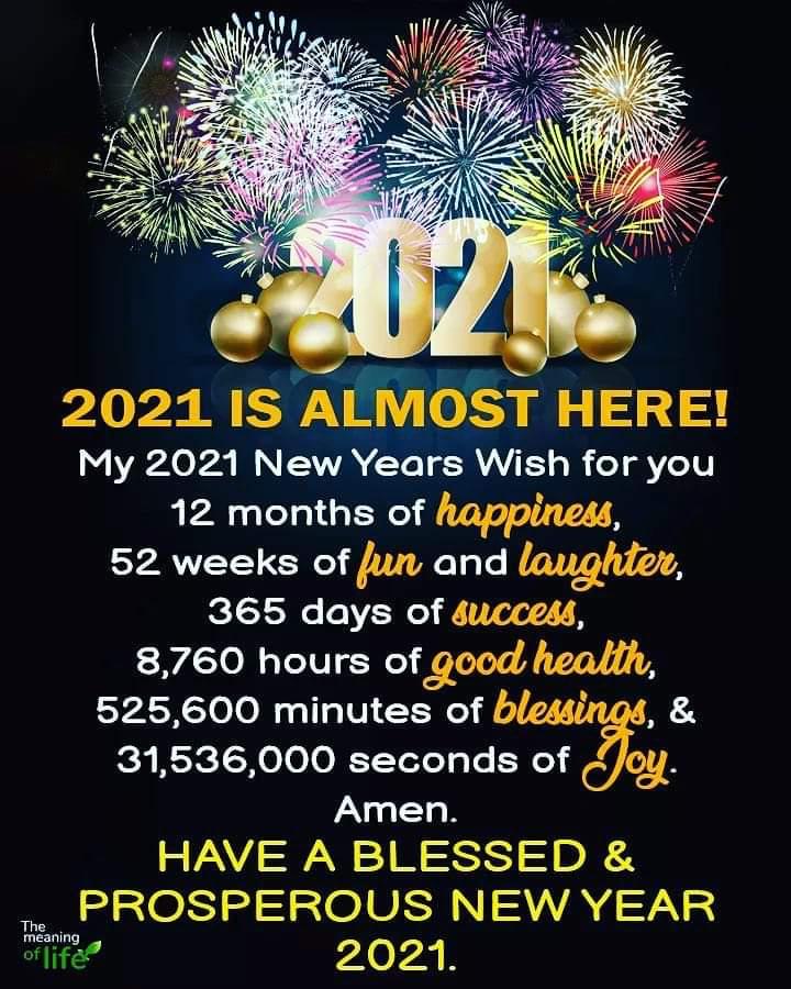 SWisrich's tweet image. Wishing you 12 months of success, 52 weeks of laughter, 365 days of fun, 8,760 hours of joy, 525,600 minutes of good luck, and 31,536,000 seconds of happiness