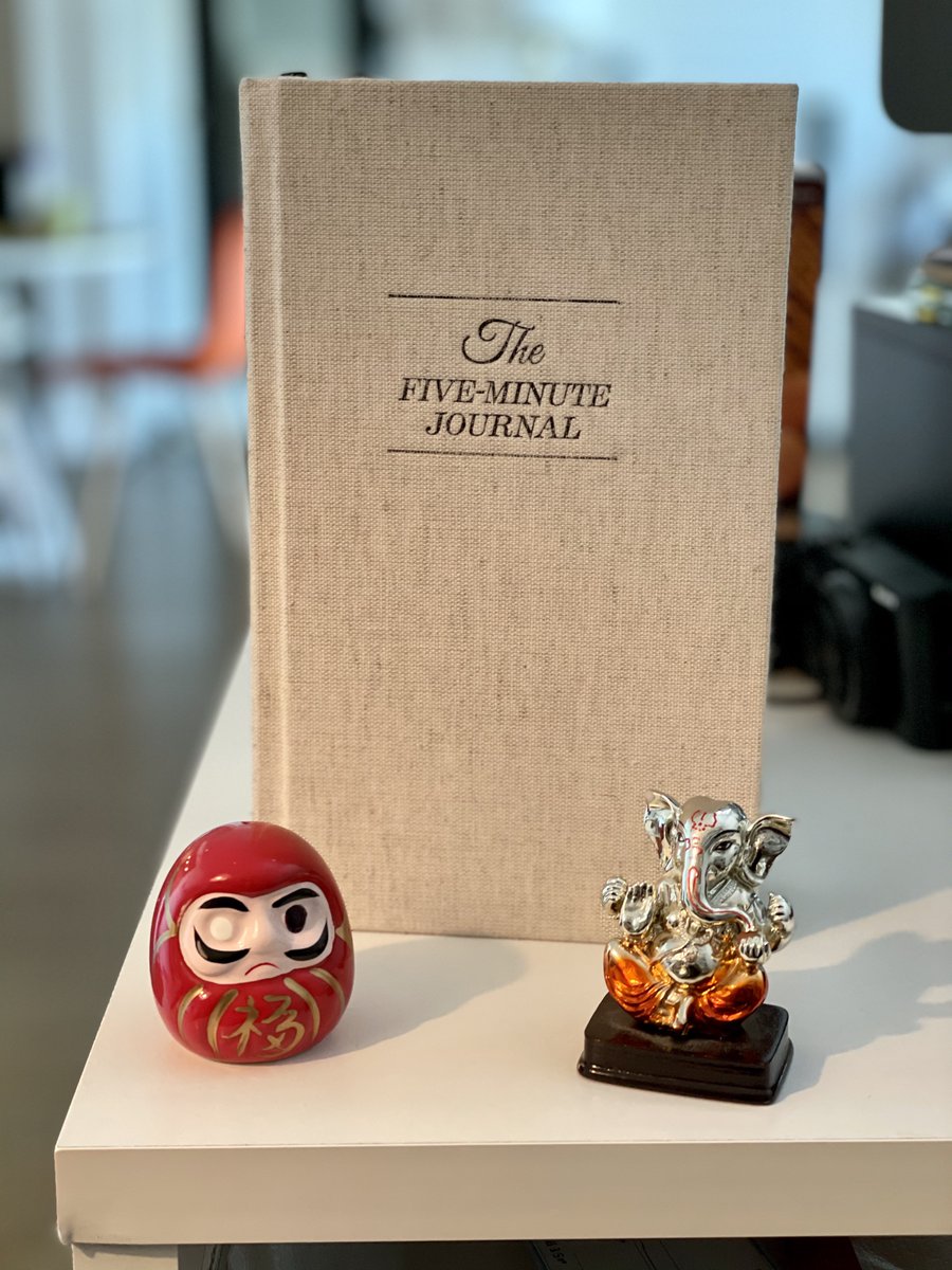 I'm not a religious or superstitious person, but the circumstances led me to keep a Ganesha and Daruma doll on my desk.I leaned heavily on my Five Minute Journal & each morning blindly reaffirmed to myself that we would get through this.(NB: must give Daruma his other eye)