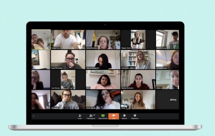 Everyone looks awkward on a video call