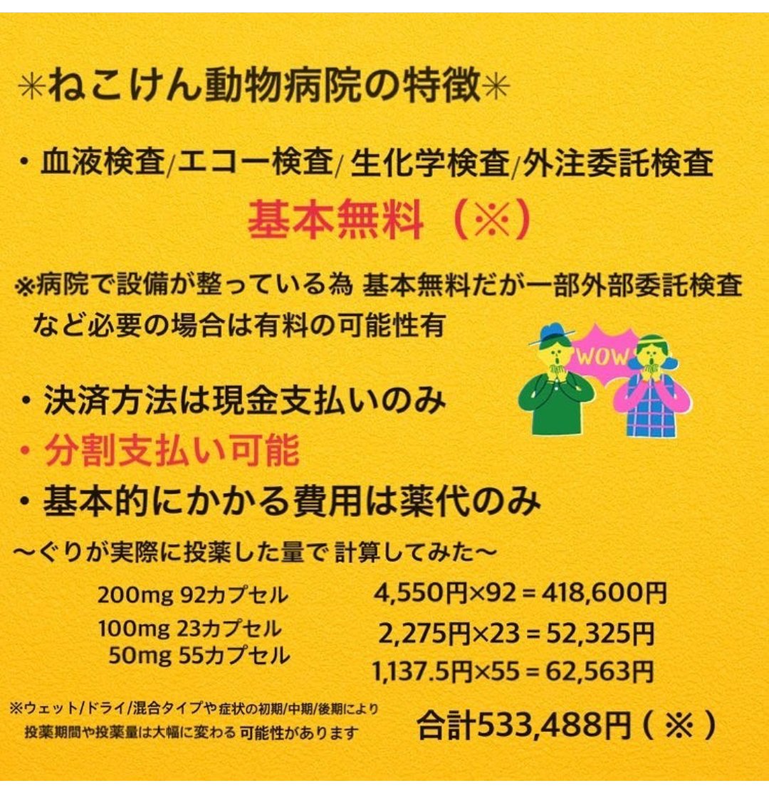 Kumiko على تويتر Npo法人ねこけんさんがfip治療の新薬正式代行輸入開始 ねこけん病院は薬代最安値 基本薬代のみ 諸検査基本無料 再発無償プログラムです 詳細お読みください なお遠方の方もかかりつけ病院がねこけん病院と提携すれば地元の病院で薬の処方は可能