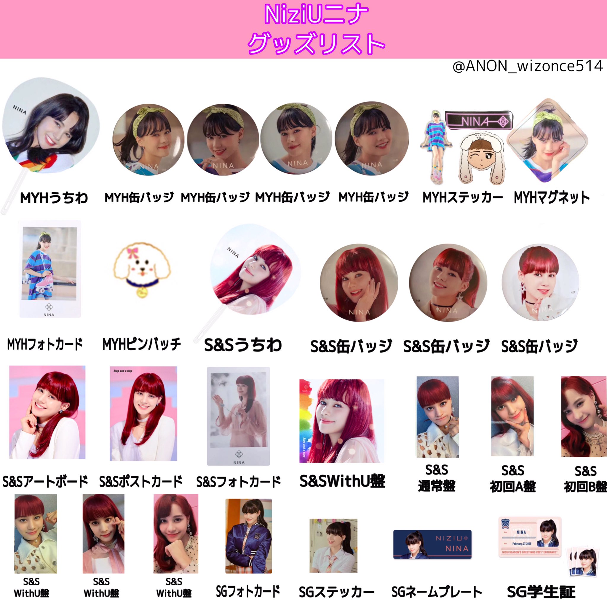 niziu 缶バッジトレカステッカーラントレセット niziu 缶バッジトレカステッカーラントレセット