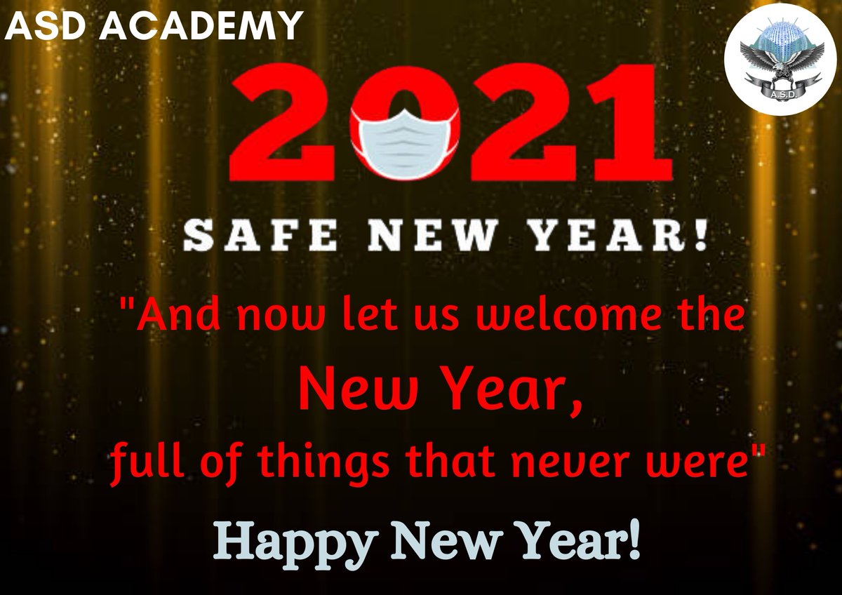 asd_academy's tweet image. May you reach your destination and may your journey be wonderful. 🎉🎉🎉🥳
We hope it is filled with the promises of a brighter career. Happy New Year 2021 from @asd_academy 🔥🔥🔥✨✨✨
.
.
.
#asdacademy #codingtrainer #happynewyear
 #newyear #love #happy  #christmas