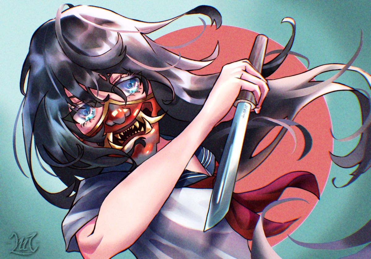 「"Oni Mask"#イラスト #お絵描き #創作 」|Hayateluc《颯》のイラスト