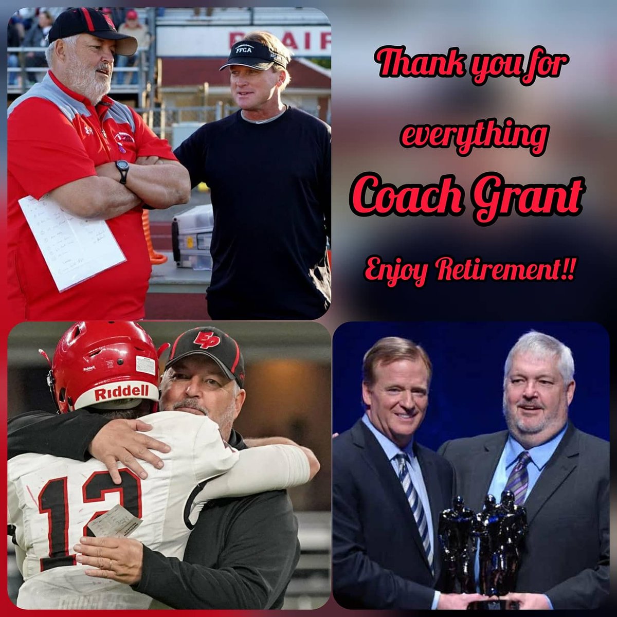 EPActivities's tweet photo. It's been a great run! Thanks for everything Coach Grant! 

📸: Rick Olson &amp; USA Today https://t.co/WE6nN1Dggj