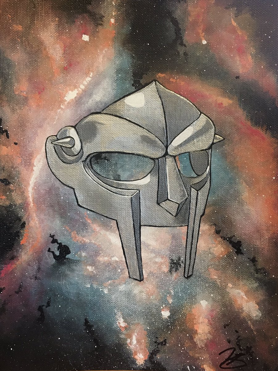 TheUniversalAr3's tweet photo. I’ve been working on this piece for a couple weeks. So crazy RIP #MFDoom #mfdoomrip https://t.co/MgK6crtmZh