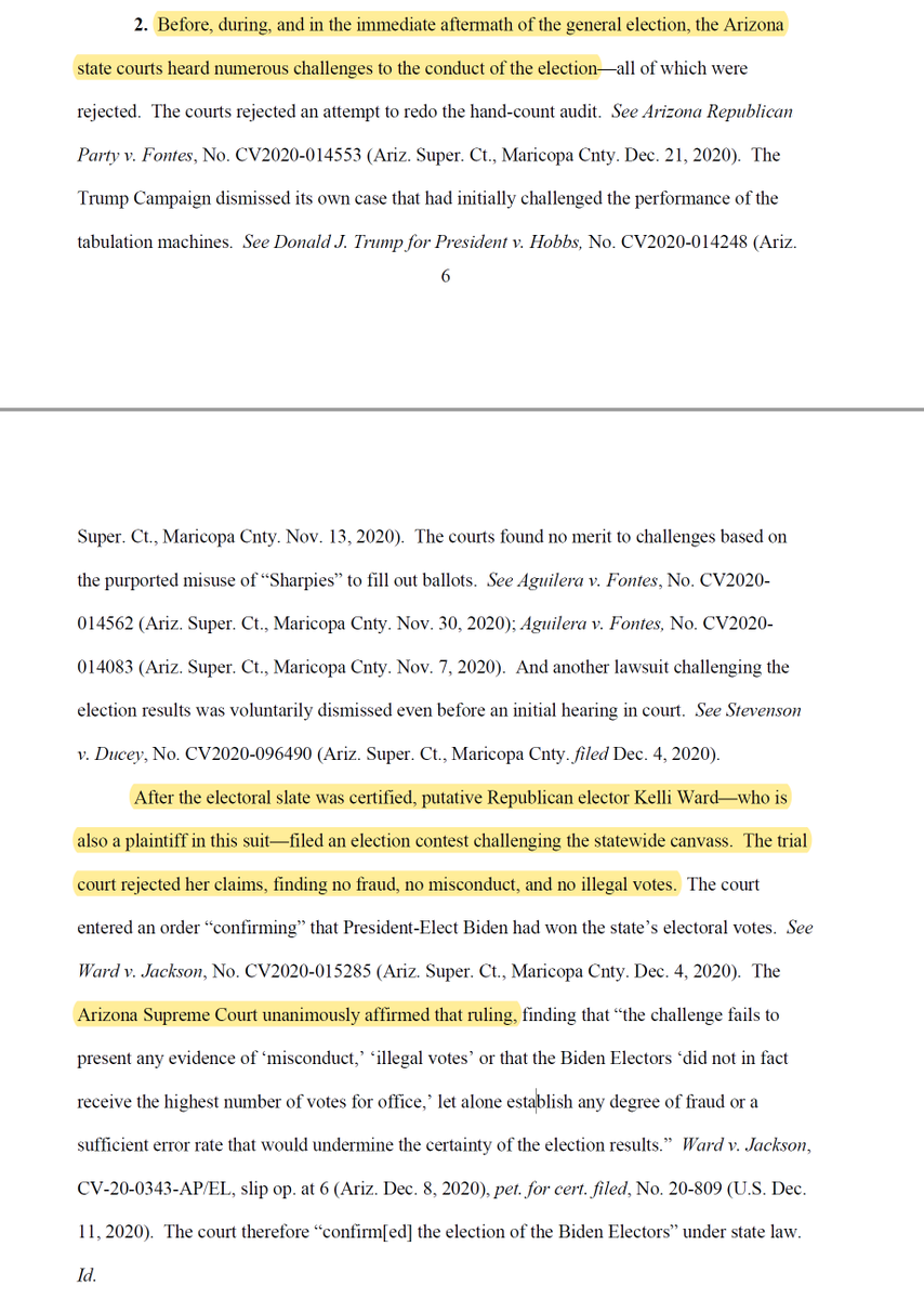 They're doing a solid job here highlighting that Ward has already lost repeated court battles - and that she was joined by other plaintiffs in one of those cases. Courts love it when people who have lost the same case elsewhere try to sneak into their courtroom with a new theory.