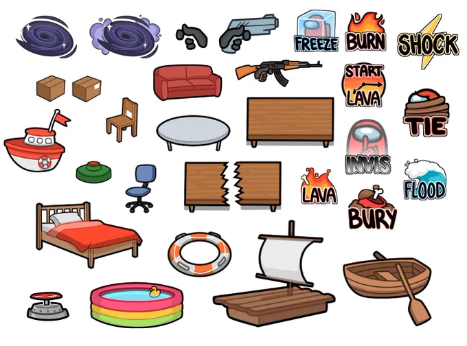 A couple of the assets i've been drawing up for some dope @AmongUsGame mods in the works! ✨ 
