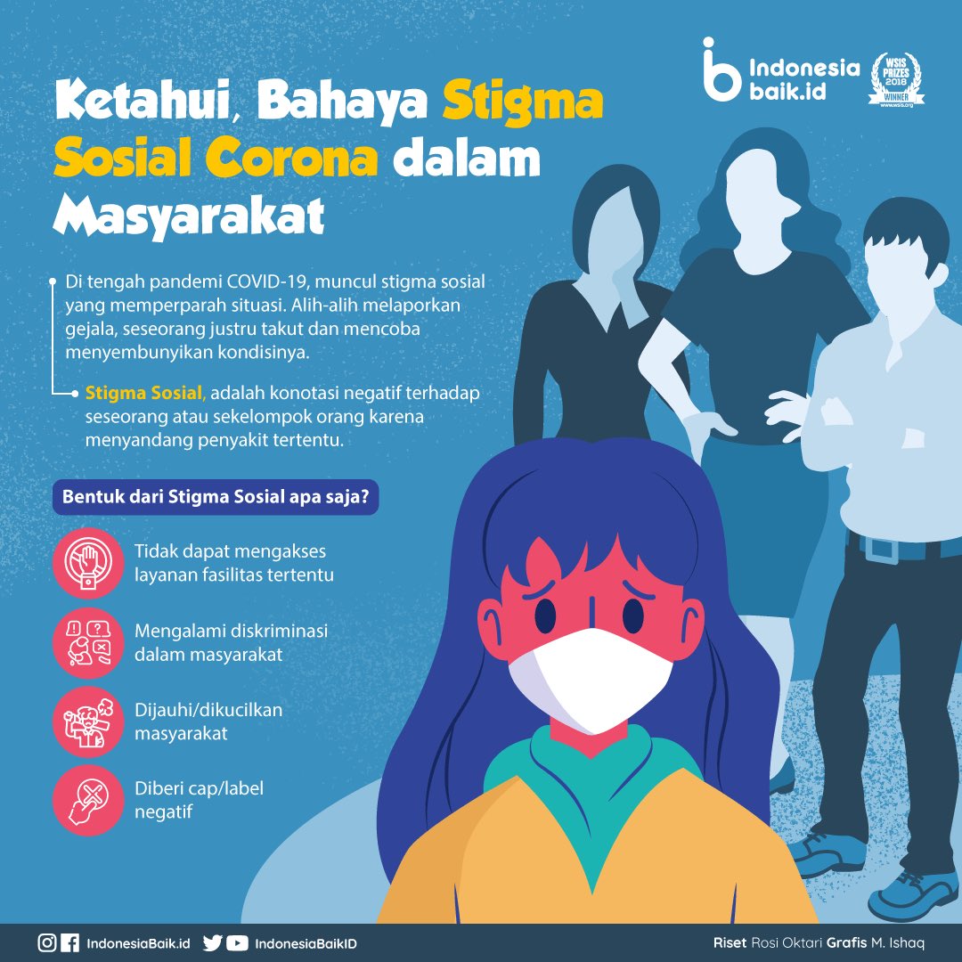 IndonesiaBaikId's tweet photo. Hindari stigma sosial terkait virus corona atau COVID-19 ya, SohIB!
Biasakan mencari tahu informasi dari sumber yg terpercaya.

Yuk bersama perangi virusnya, bukan orangnya ✊

#IndonesiaBaik #YangMudaSukaData #Infografis #EdukasiInformasi #StigmaSosial #VirusCorona #COVID19 https://t.co/yUxS3ROIzb