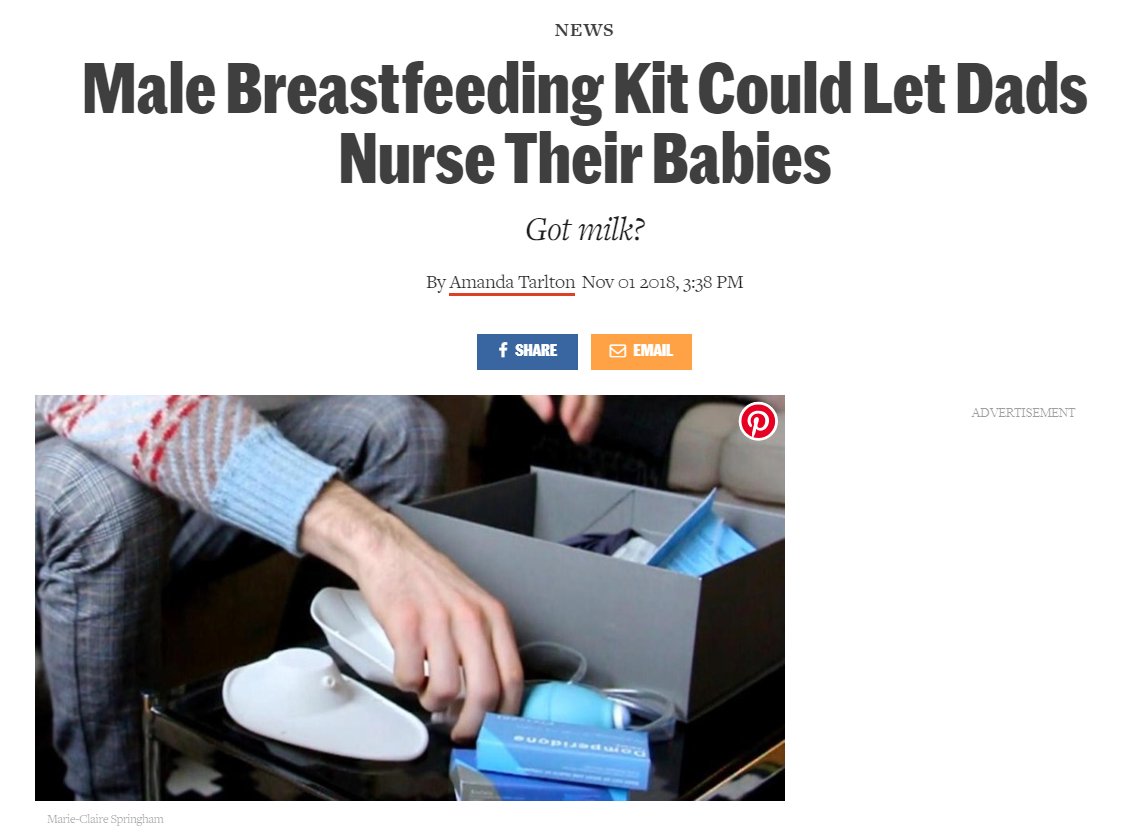 (11/01/2018) Male Breastfeeding Kit Could Let Dads Nurse Their Babies