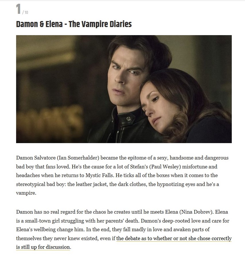 The Vampire Diaries on X: [UPDATE] #Delena makes @screenrant's