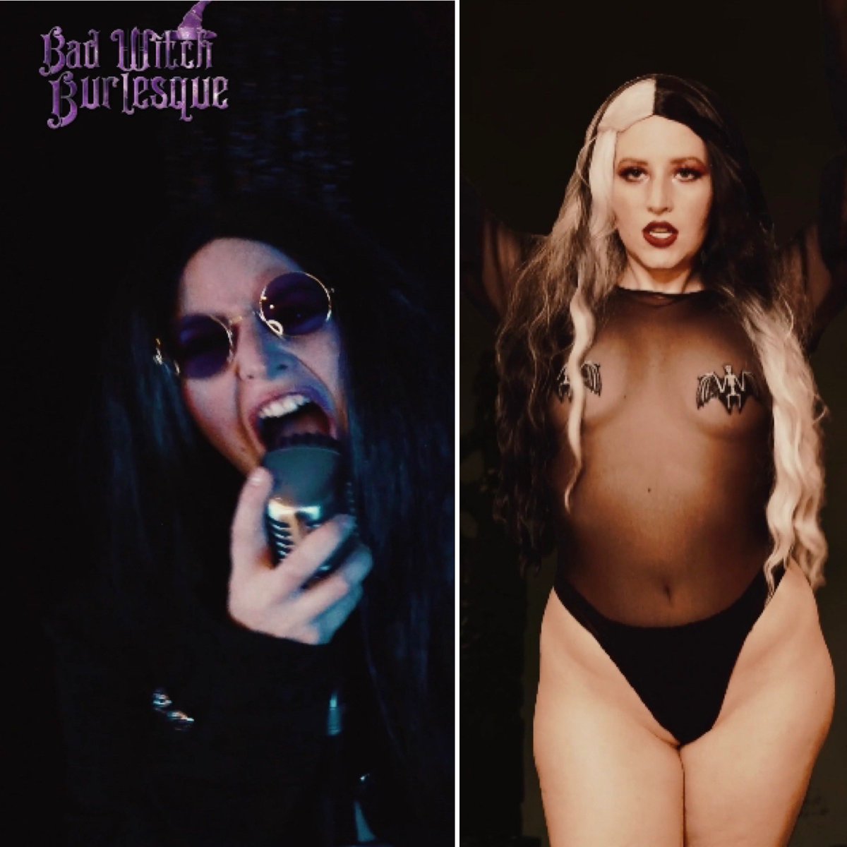 Get yourself a witch who can do both! @chainsawpinup in our NYE special is EVERYTHING 🤘🏻🤘🏻🤘🏻 LINK IN BIO #nye #nyeathome #virtualburlesque #gothgirls