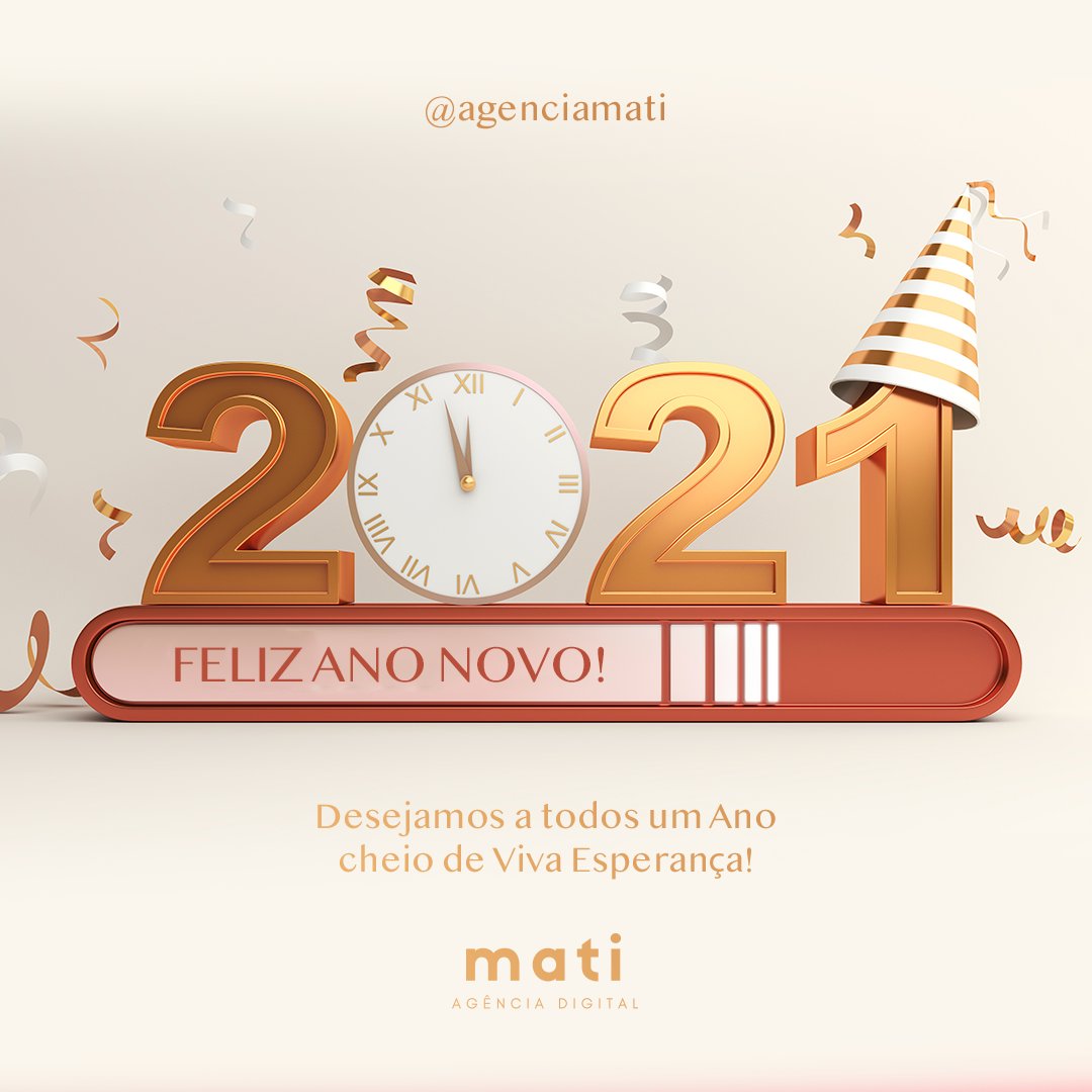 matistudio_'s tweet photo. Feliz 2021! Desejamos a todos um Ano cheio de Viva Esperança! 🎆

Um Ano Novo repleto de Saúde, Paz e Amor!

Entre em contato pelo nosso site: https://t.co/ZydZXVZWFi ou via WhatsApp (11) 95861-3228. Esperamos por você!
⠀
#agenciamati #frdevsites #sites #mati #newyear https://t.co/639fN56y02