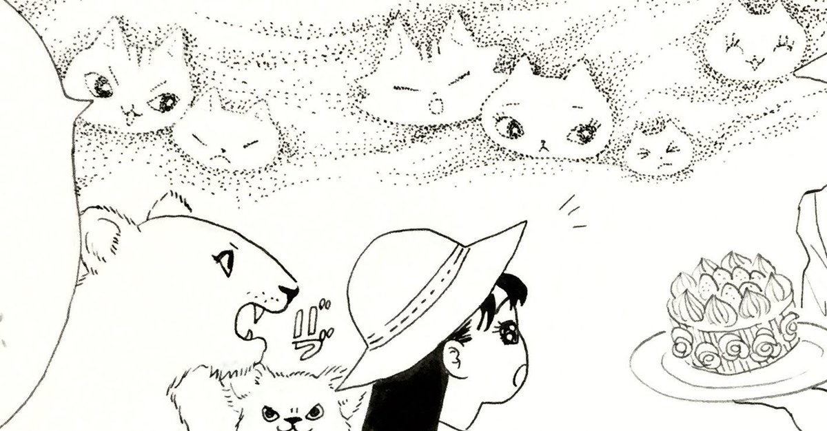 点描の猫とか、点描のお化けとか、ひよことかうさぎとか手描きの背景描くの楽しくて一時期ハマってた? 