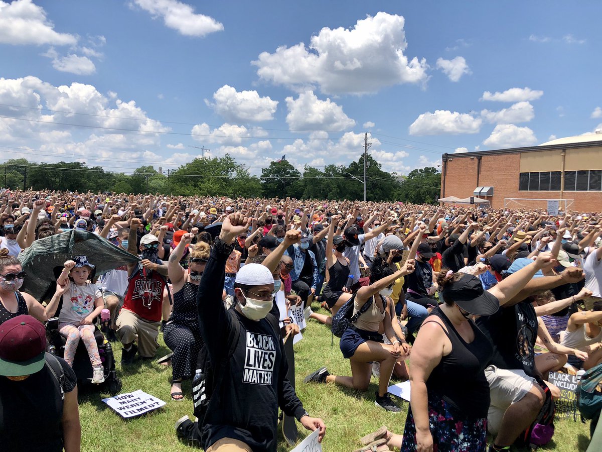 The Rally for Black Lives and Black Voices at  @HustonTillotson on June 7