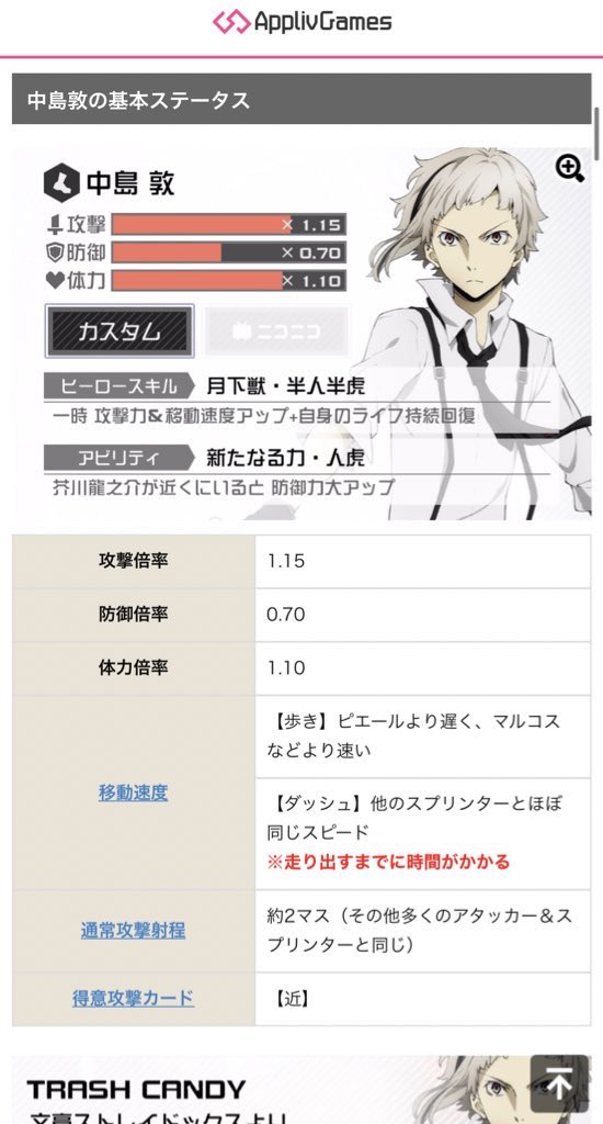 ✒️#文スト 先行プレイ記事✒️ 限定ヒーロー「中島敦」の立ち回り
