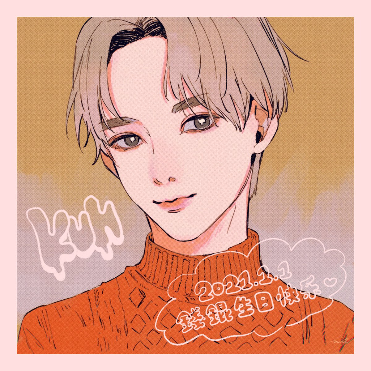 null_soju's tweet photo. 锟哥生日快乐🧡 
HAPPY BIRTHDAY KUN❣️ 
クン哥誕生日おめでとうございます🎂
#HAPPYKUNDAY #钱锟0101生日快乐 https://t.co/i7cALnE3td