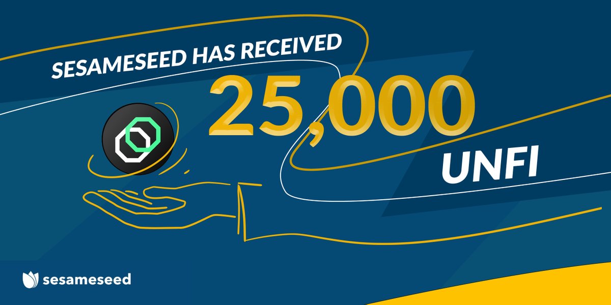 SesameseedOrg's tweet photo. 🔥  Sesameseed has received 25,000 $UNFI from @unifiprotocol

Sesameseed will take part in $UNFI staking on Ethereum by adding all 25K to the redeem value of $SEED &amp; staking the UNFI. 

🌱 SEED holders will benefit from UNFI staking rewards

Details: https://t.co/mJZ2KyPhsH https://t.co/Ux6N3Eq9JM